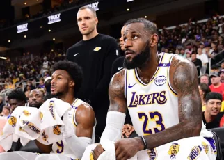 LeBron, Bronny James share court for first time during Lakers preseason games.