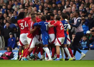 Chelsea’s winning run ends as 10-man Nottingham Forest earn point from feisty draw