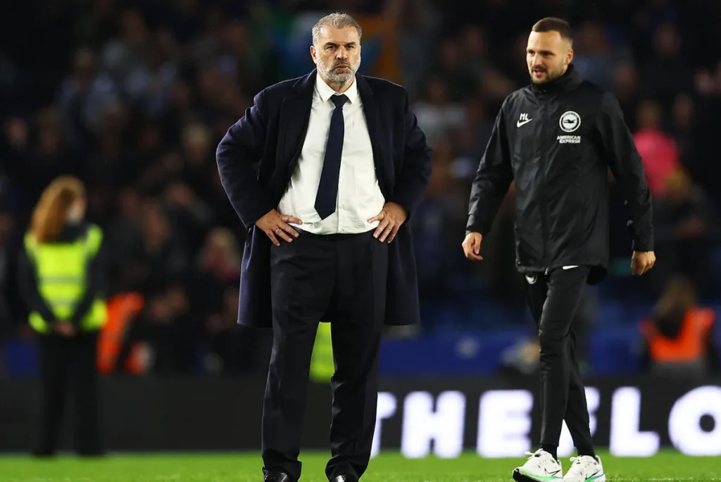 Furious Ange Postecoglou labels ‘unacceptable’ Tottenham collapse at Brighton as ‘worst defeat’