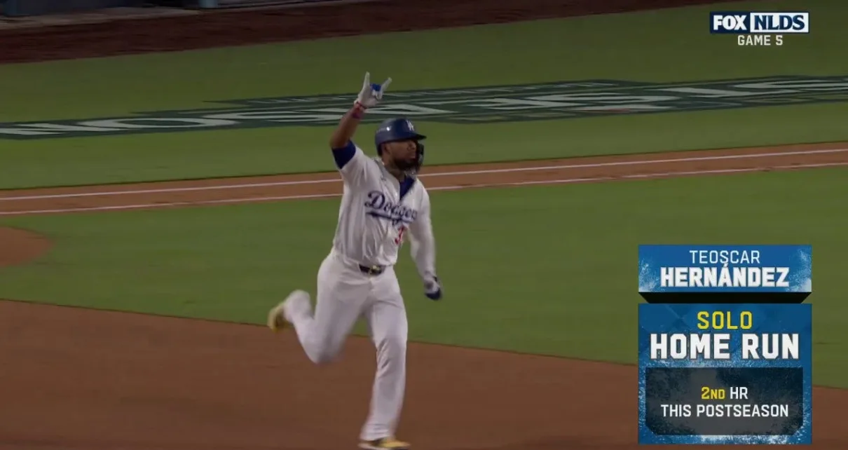 Teoscar Hernández crushes solo home run to extend Dodgers' lead to 2-0 over Padres