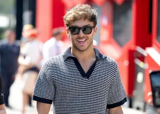 Pierre Gasly attends Paris Fashion Week with his girlfriend