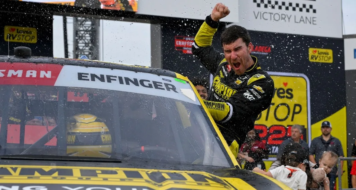 Grant Enfinger secures title shot with NASCAR Truck win at Talladega