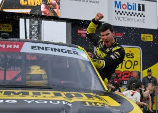 Grant Enfinger secures title shot with NASCAR Truck win at Talladega