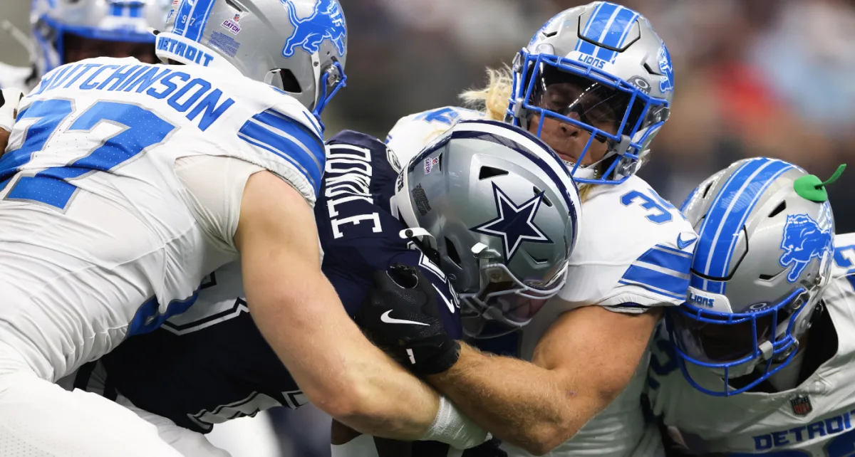 Lions crush Cowboys on Jerry Jones’ birthday; Dodgers win NLCS Game 1; Liberty even WNBA Finals