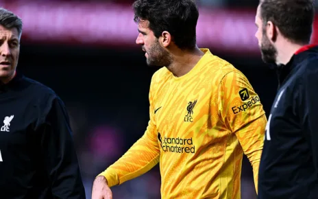 Report: Liverpool ‘keeper Alisson set for 6 weeks out